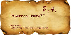 Pipernea Ambró névjegykártya